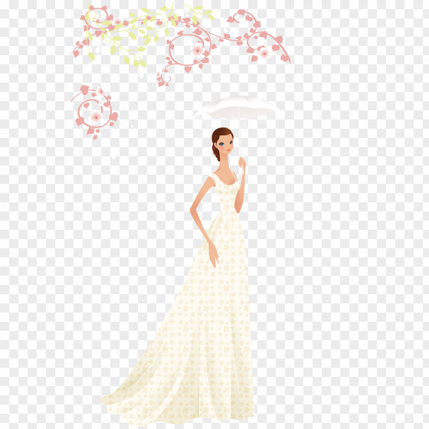 The Bride Who Plays Umbrella Wedding Dress Euclidean Vector Photography PNG