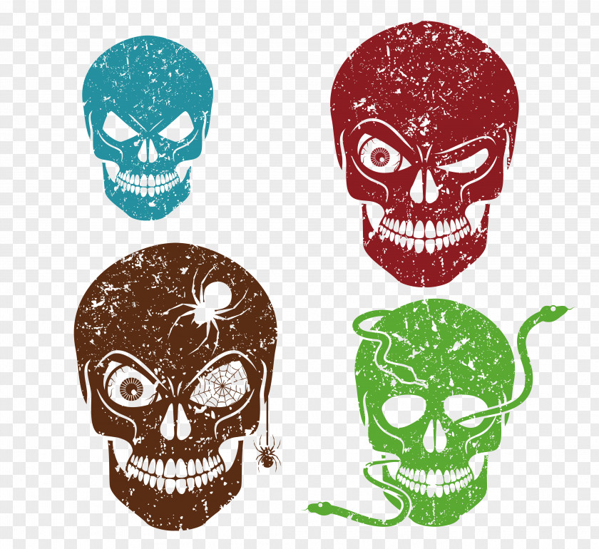 Various Skull Expression Vector Collection T-shirt U9ab7u9ac5 Clip Art PNG