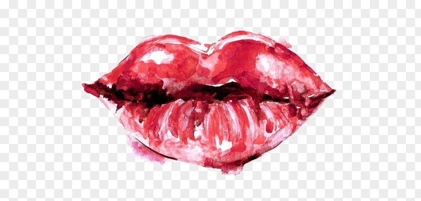 Watercolor Lips PNG lips clipart PNG