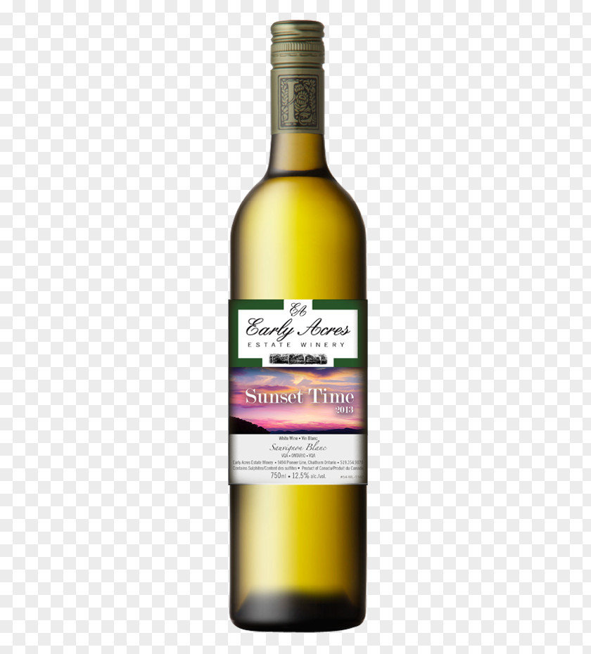 Canadian Wine White Sauvignon Blanc Liqueur Bottle PNG