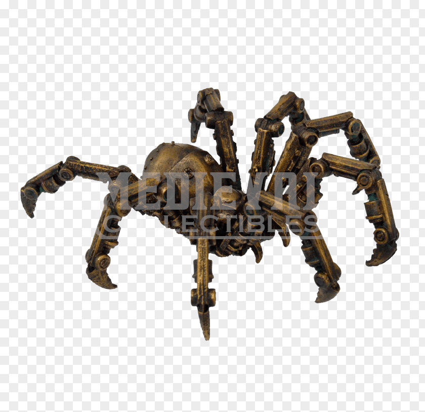 Mechanical Steampunk Spider Science Fiction Statue Figurine PNG