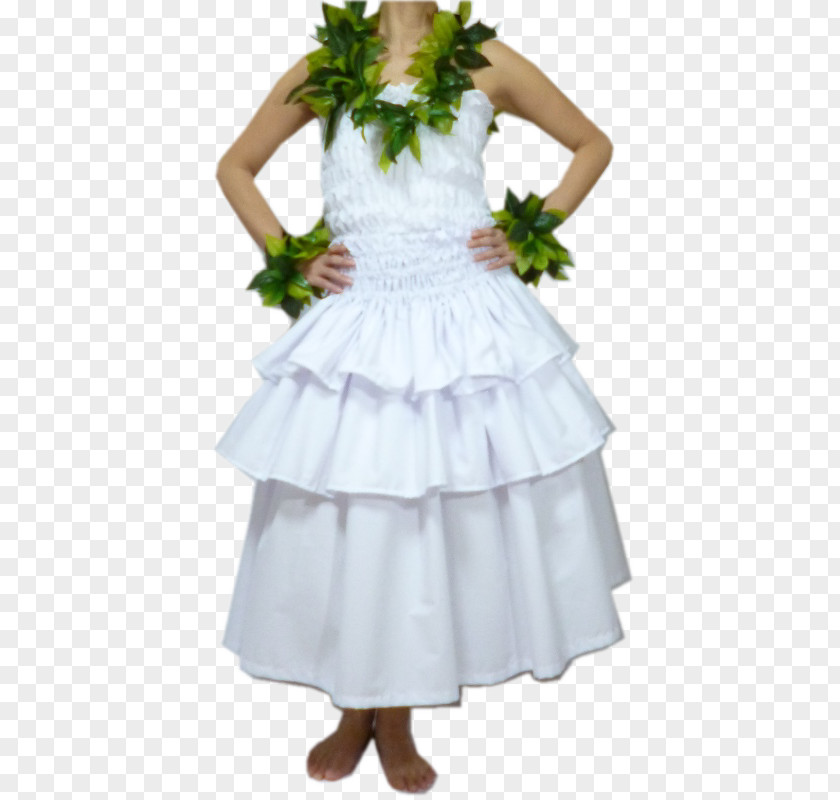 Wedding Dress Hula Costume Flower Girl PNG dress girl, hula skirt clipart PNG