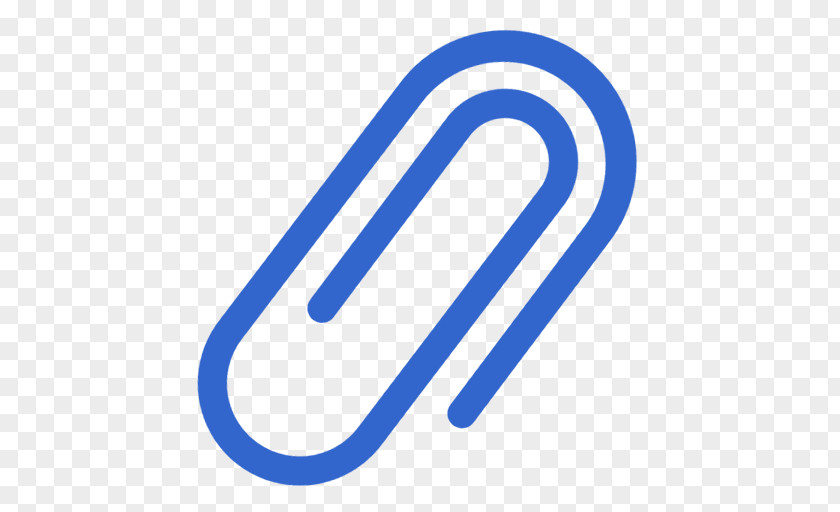 Blue Paper Clip Icon Email Attachment PNG