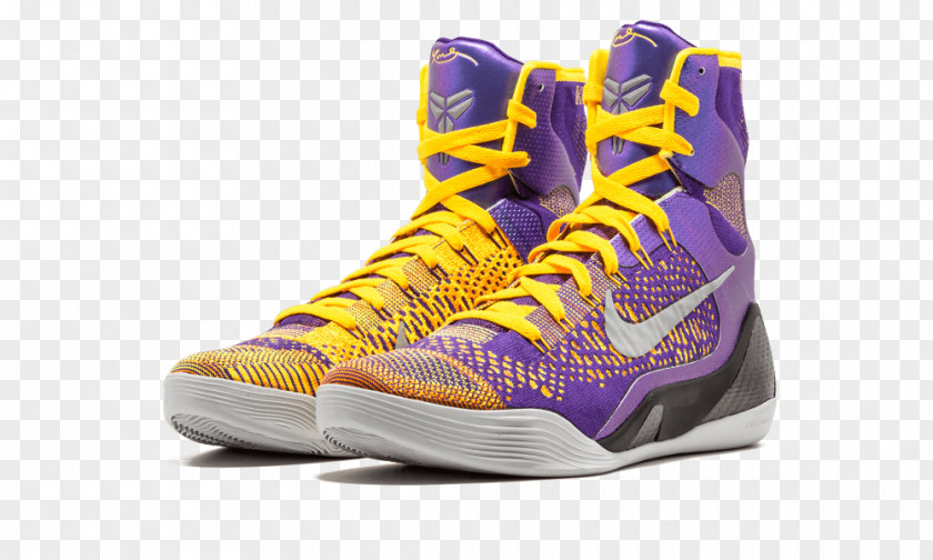 Kobe Bryant Shoe Sneakers Yellow Purple Violet PNG