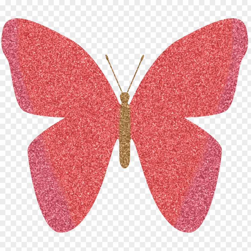 Pink Glitter Monarch Butterfly Free Clip Art PNG