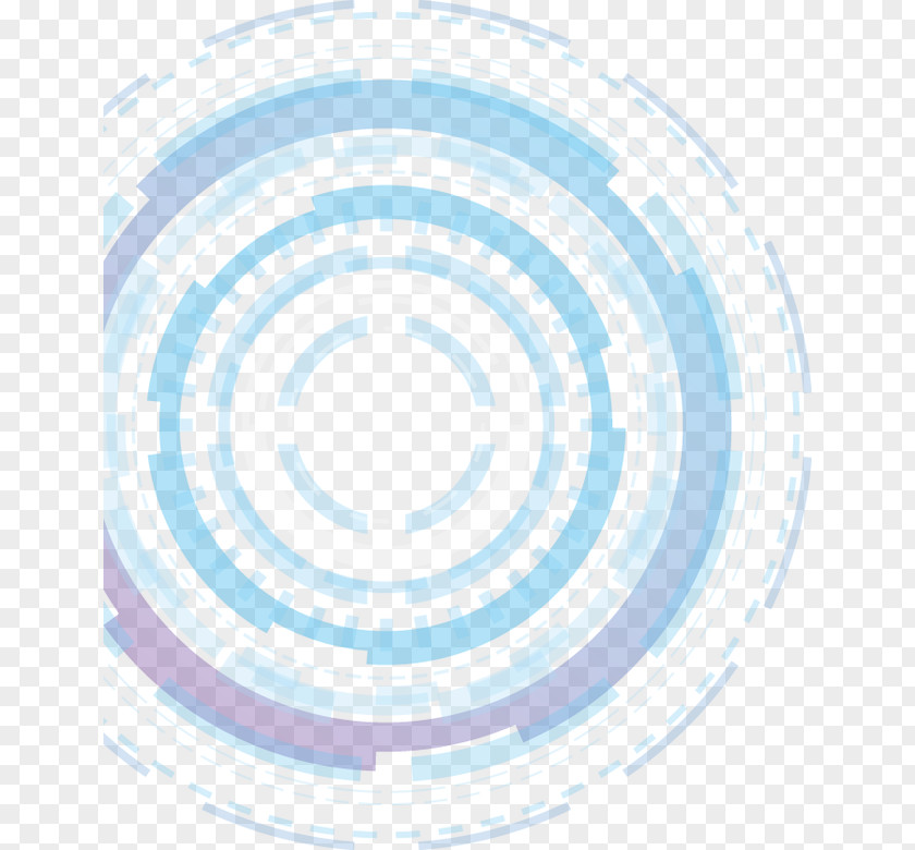 Science And Technology Blue Abstract Geometric Circle Geometry Service PNG