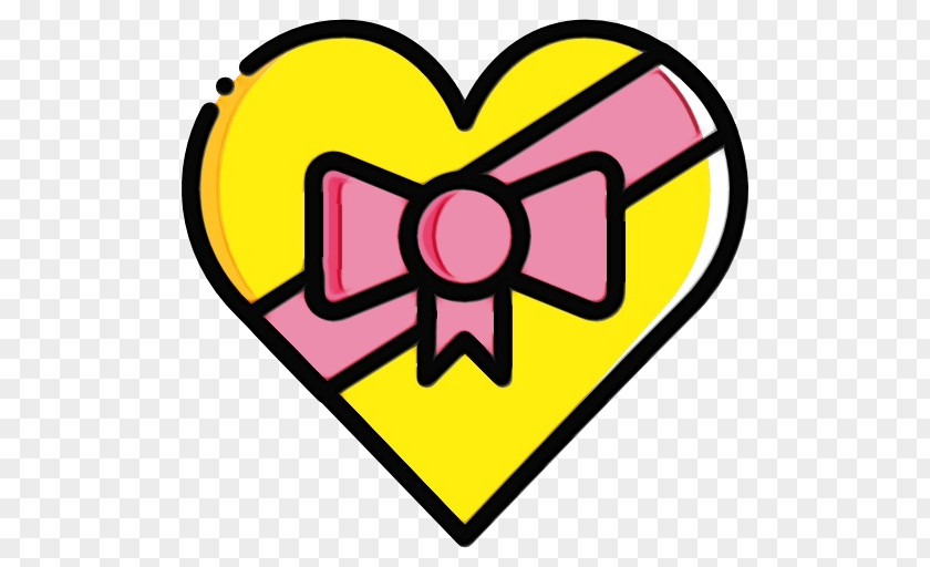 Sticker Heart Yellow Symbol PNG
