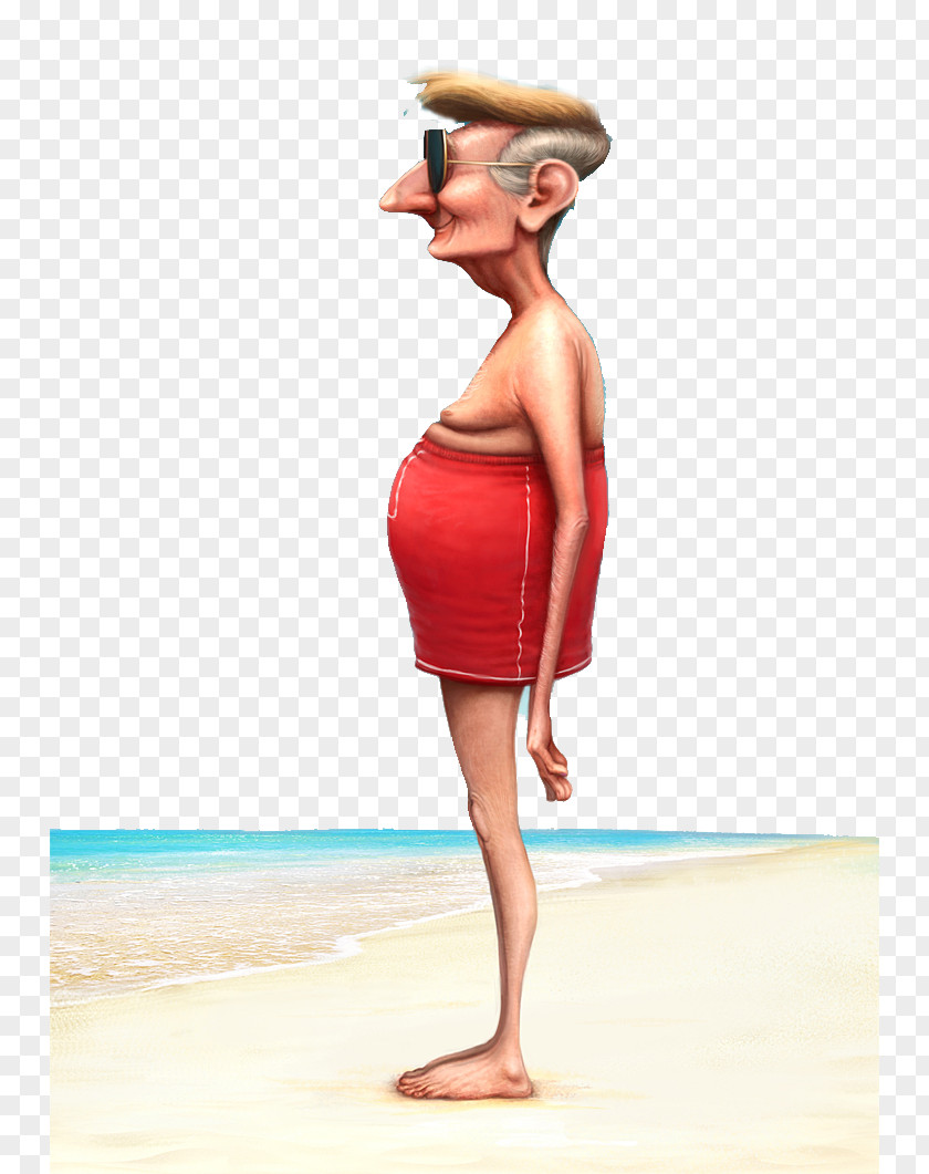 Bellied Old Man Illustration PNG