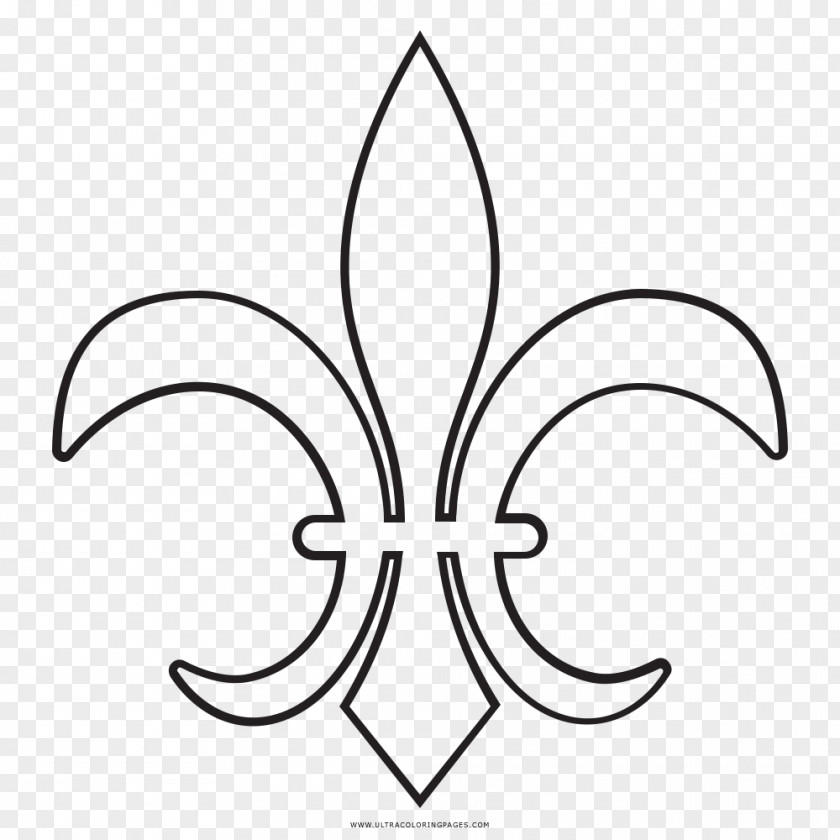 Flower Drawing Coloring Book Fleur-de-lis Black And White PNG