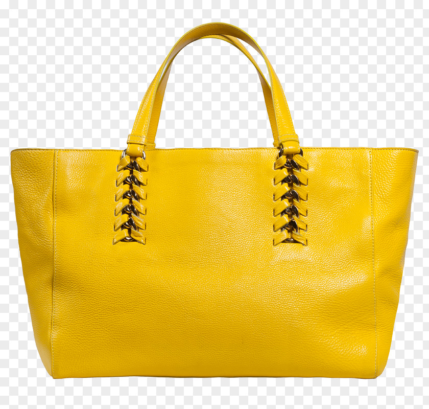 Bag Tote Leather Yellow Handbag PNG