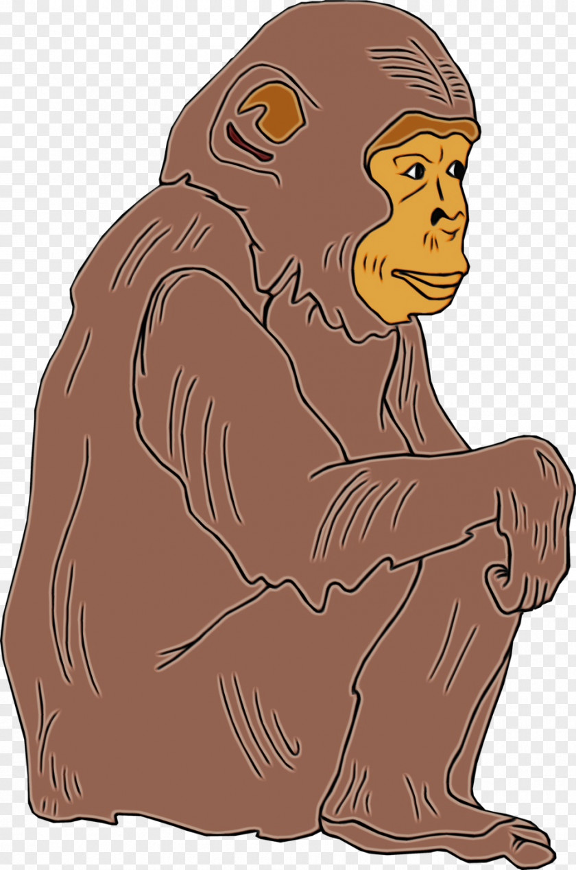 Brown Bear Fictional Character Cartoon Clip Art Old World Monkey PNG