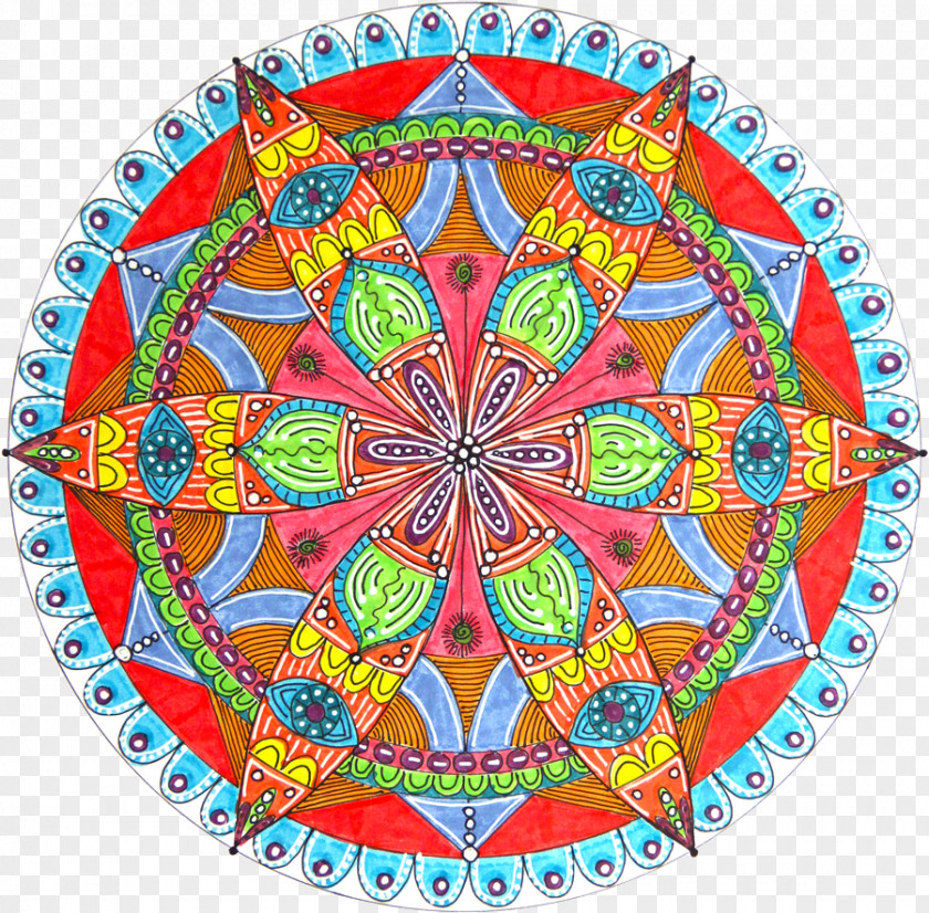 Mandala Quick, Draw! Drawing Compass Coloring Book PNG