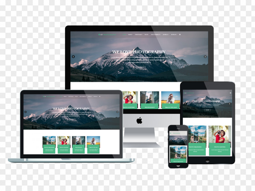 Photography Template Download Responsive Web Design Joomla Bootstrap PNG