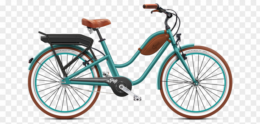 Bicycle Cruiser Pedelec Electric Folding PNG