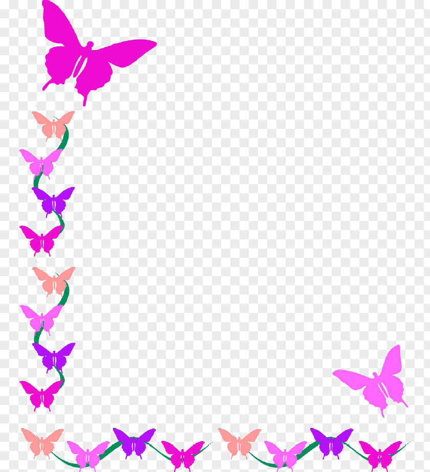 Butterflies And Flowers May Clip Art PNG