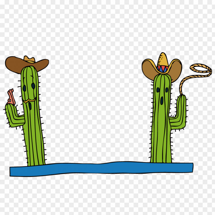 Cactus With A Hat Cactaceae Illustration PNG