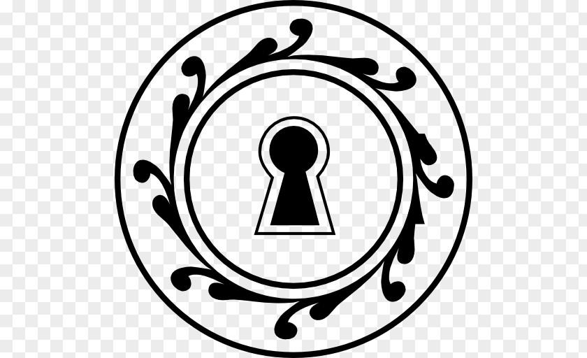Circle Keyhole Shape Lock PNG