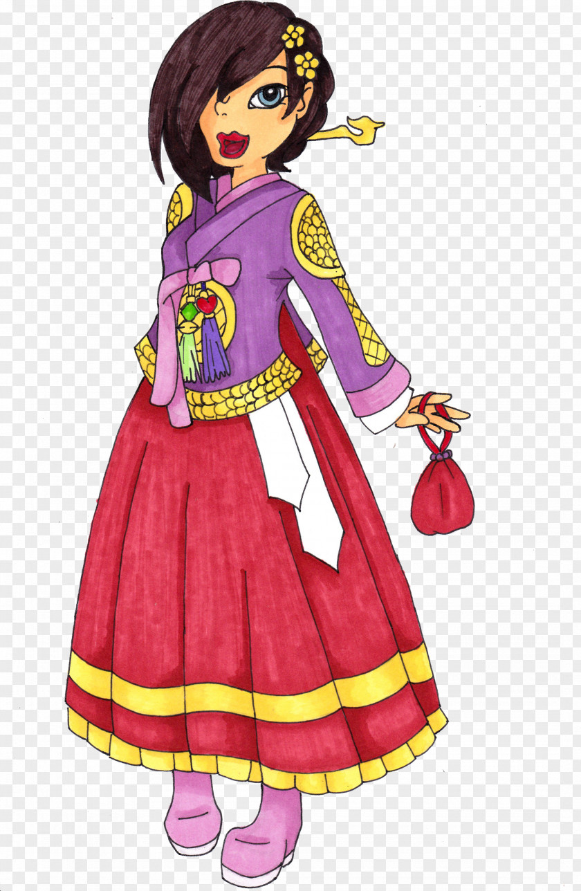 Hanbok Clipart Art Hwarot Costume PNG