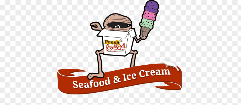 Seafood Restaurant The Clam Box Ice Cream Cones Logo PNG
