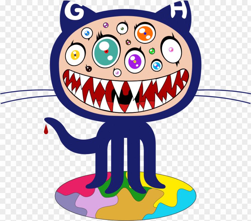 Smile Cat Tooth Cartoon PNG