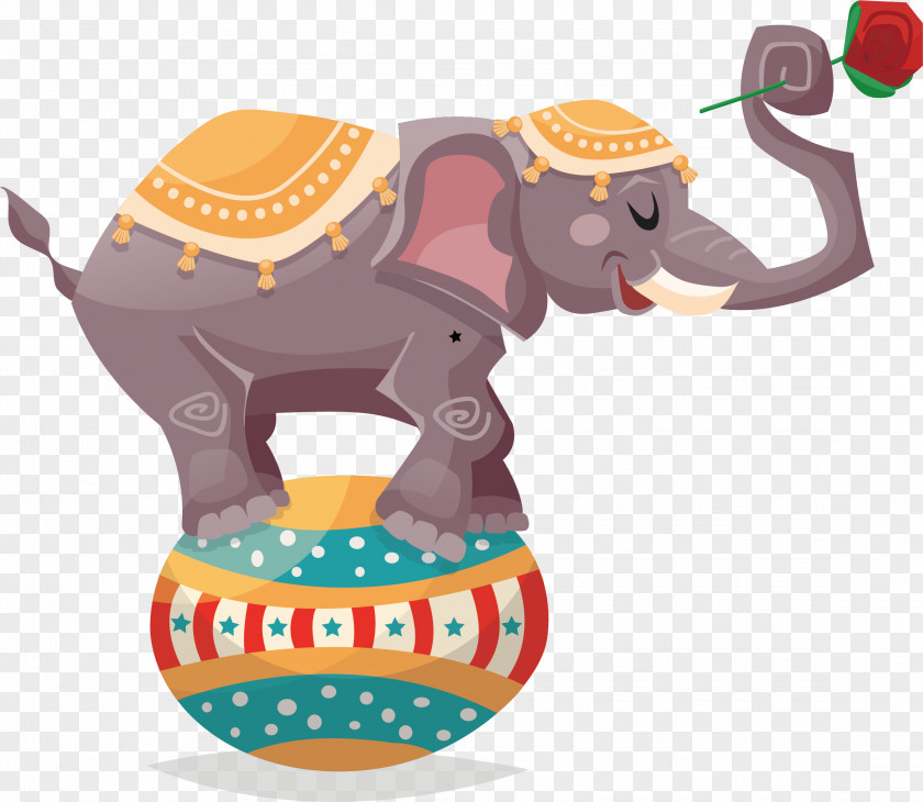 Thailand Elephant Vector Circus Illustration PNG