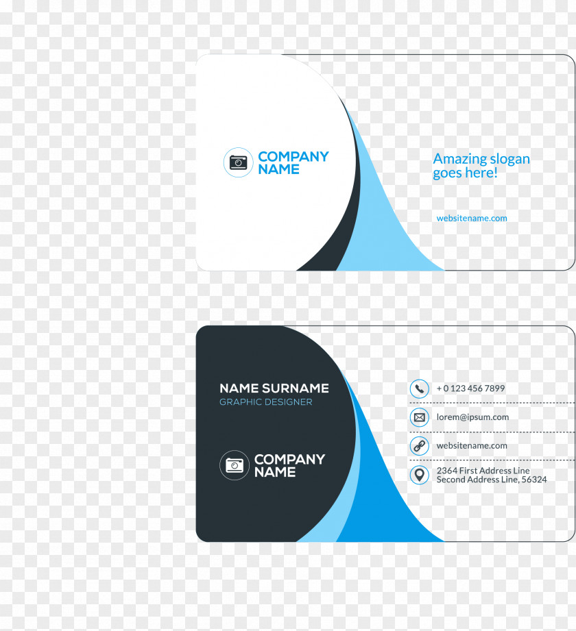 Business Cards Card Visiting Flat Design PNG