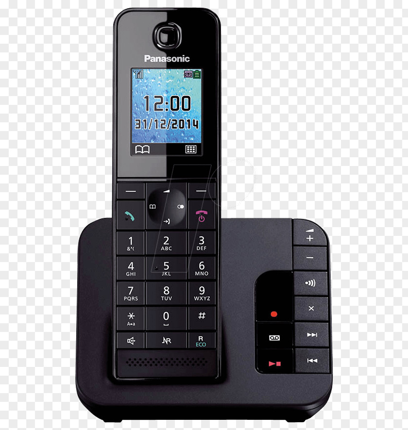 Panasonic Phone KX-TGH22 Cordless Telephone Digital Enhanced Telecommunications PNG