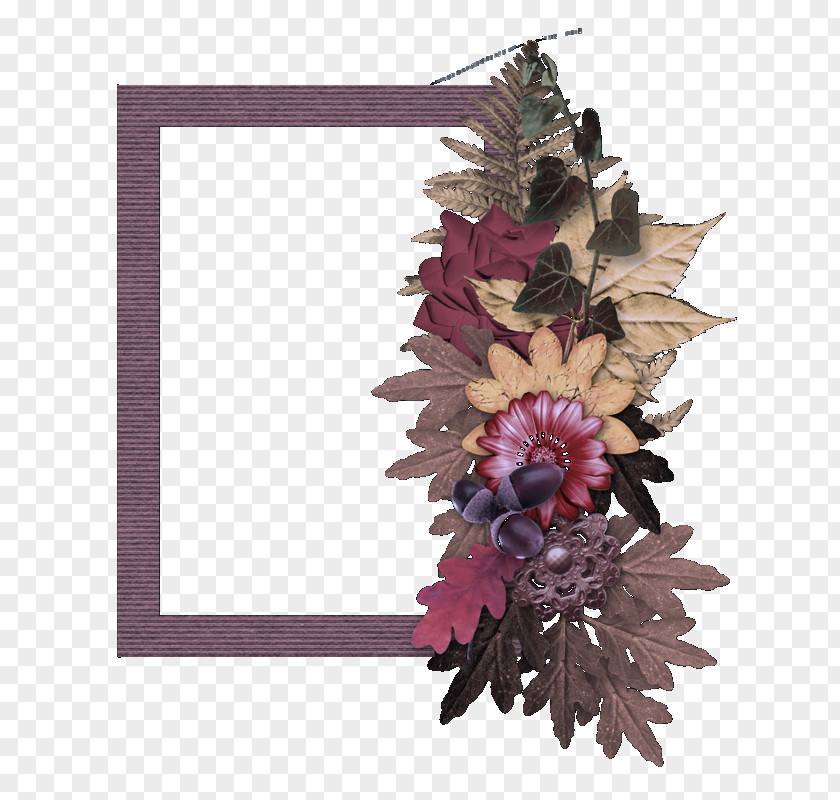 Rectangle Picture Frame Artificial Flower PNG