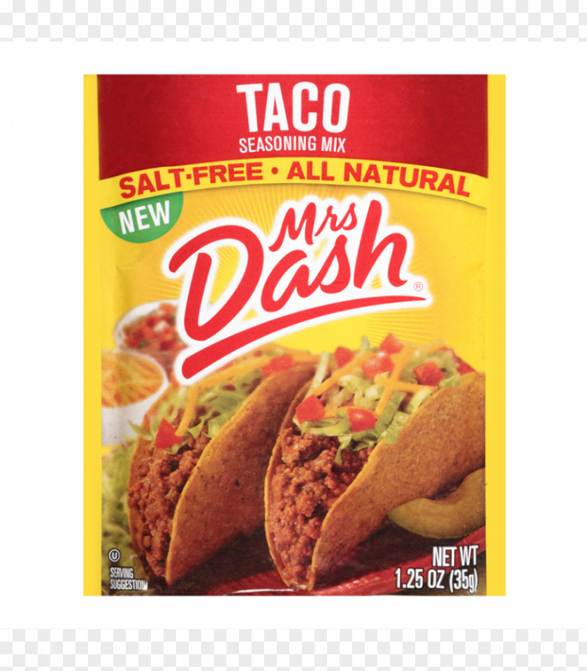 Salt Taco Mrs. Dash Spice Mix Seasoning Mexican Cuisine PNG