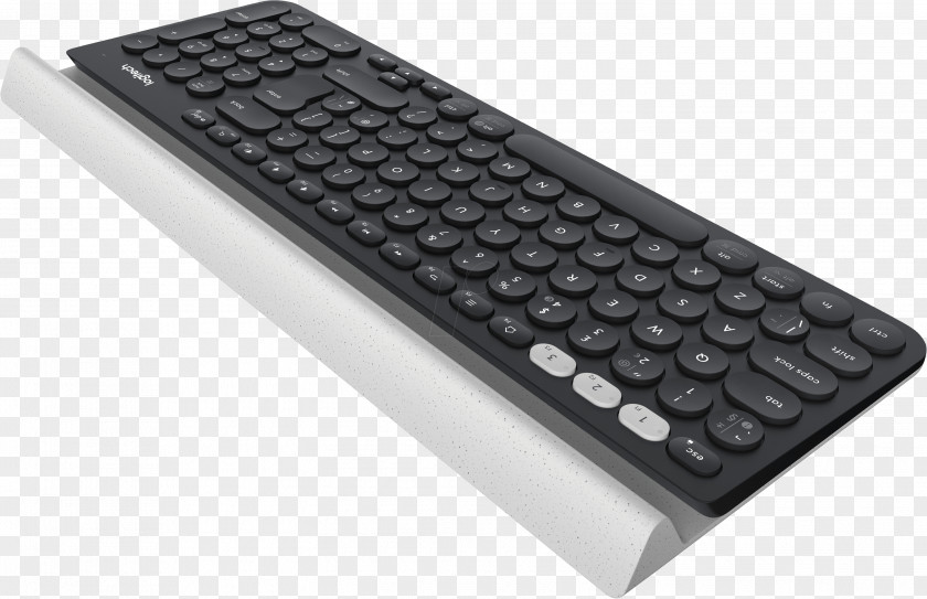 Black And White Keyboard Computer Logitech K780 Multi-Device Multi Device Wireless Tablet Computers PNG