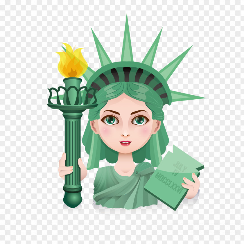 Vector Free Goddess Statue Of Liberty Illustration PNG