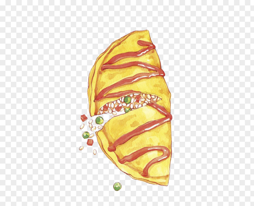 Water Board Pattern Painted Eggs Omurice Fried Rice Egg PNG