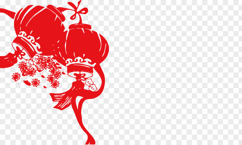 Associates Vector Chinese New Year Lantern Festival Papercutting PNG