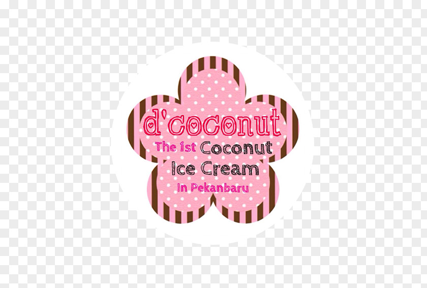 Coconut Ice Cream Polka Dot Pink M Font PNG