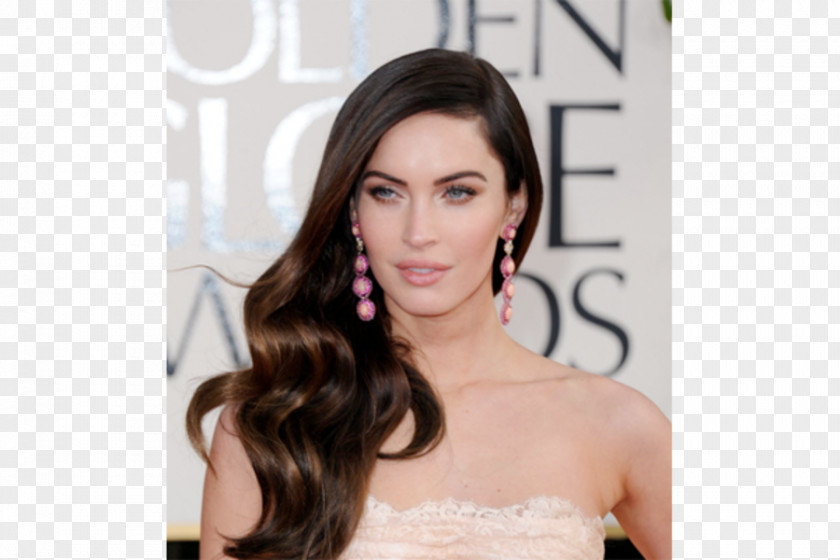 Megan Fox Hairstyle Long Hair Coloring PNG