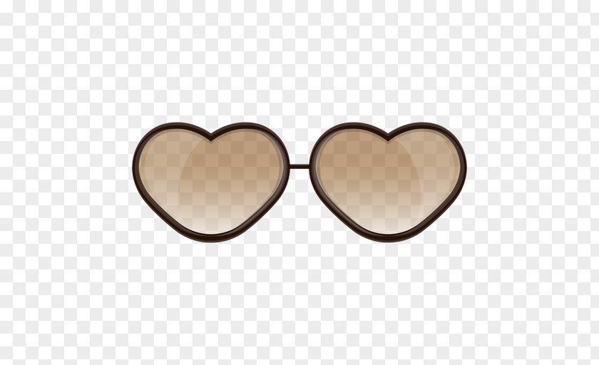 Shades Vector Sunglasses Heart Brown PNG