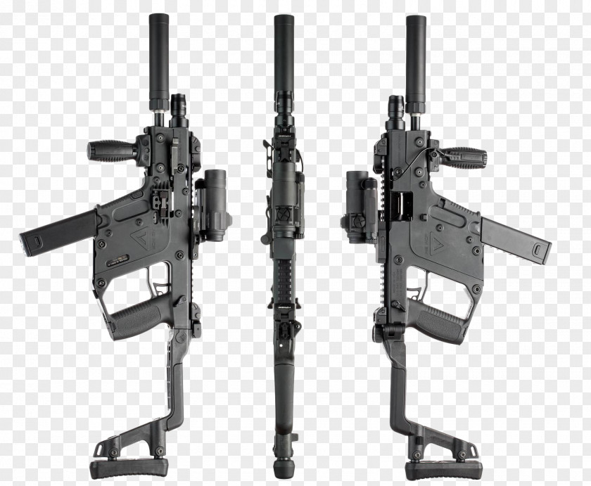 Machine Gun With Silencer KRISS Vector Submachine Firearm Weapon 9xd719mm Parabellum PNG