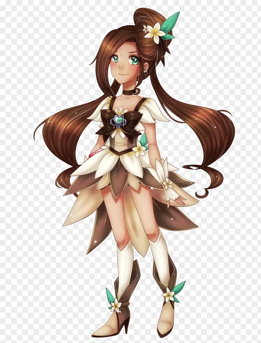 Plumeria Fairy Cartoon Legendary Creature Brown Hair PNG