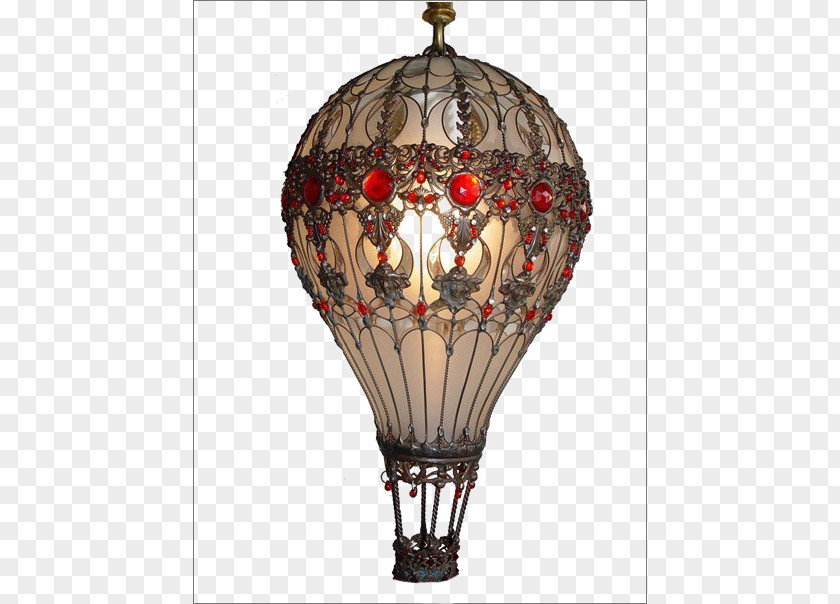 Retro Lamps Incandescent Light Bulb Hot Air Balloon Electric Fixture PNG
