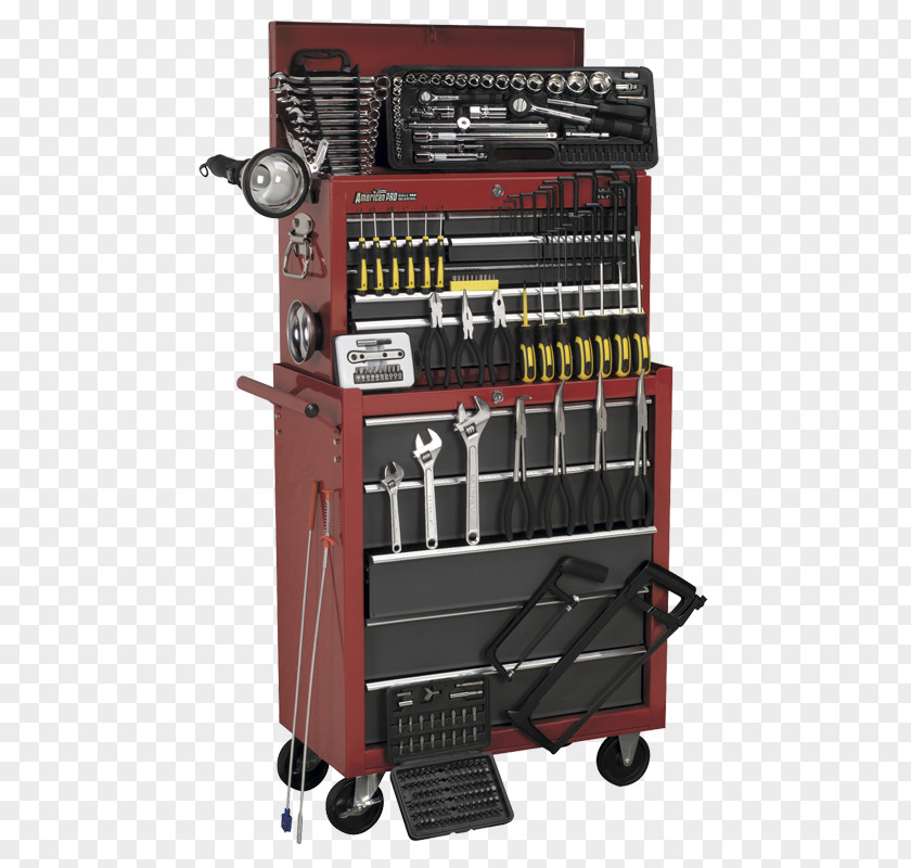 The Combination Of Red And Gray Hand Tool Machine Boxes Drawer PNG