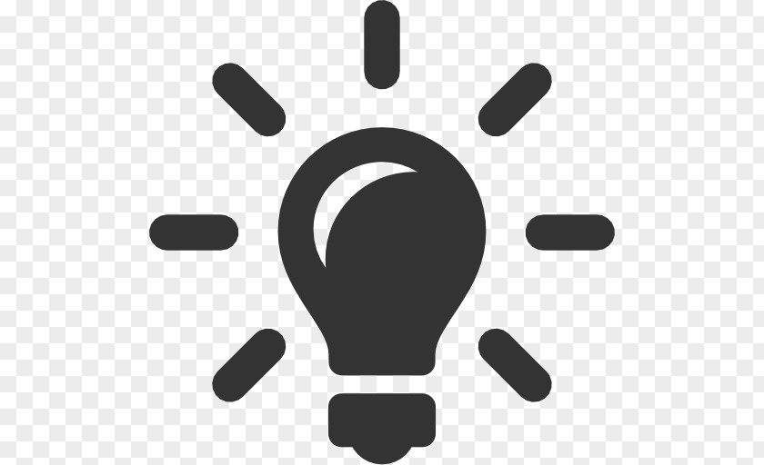 Black Idea Icon Incandescent Light Bulb Clip Art PNG
