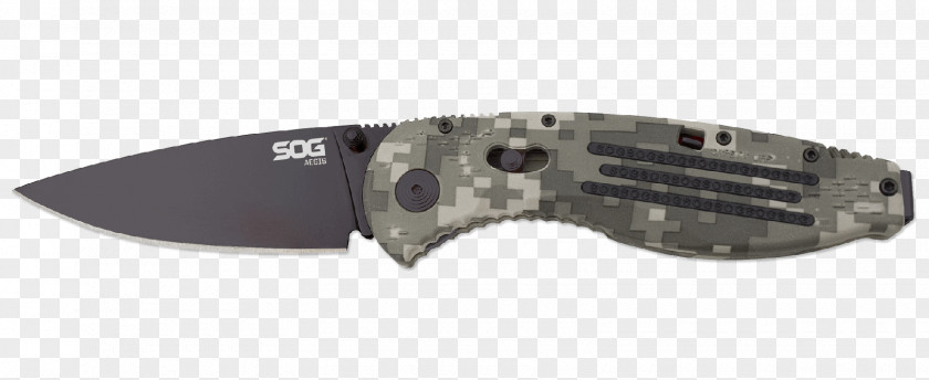 Knife SOG Ae02-cp Aegis Folding Knife,tini,straight Specialty Knives & Tools, LLC Pocketknife Ops Fixed Blade 4.85In 9.5in Overall PNG