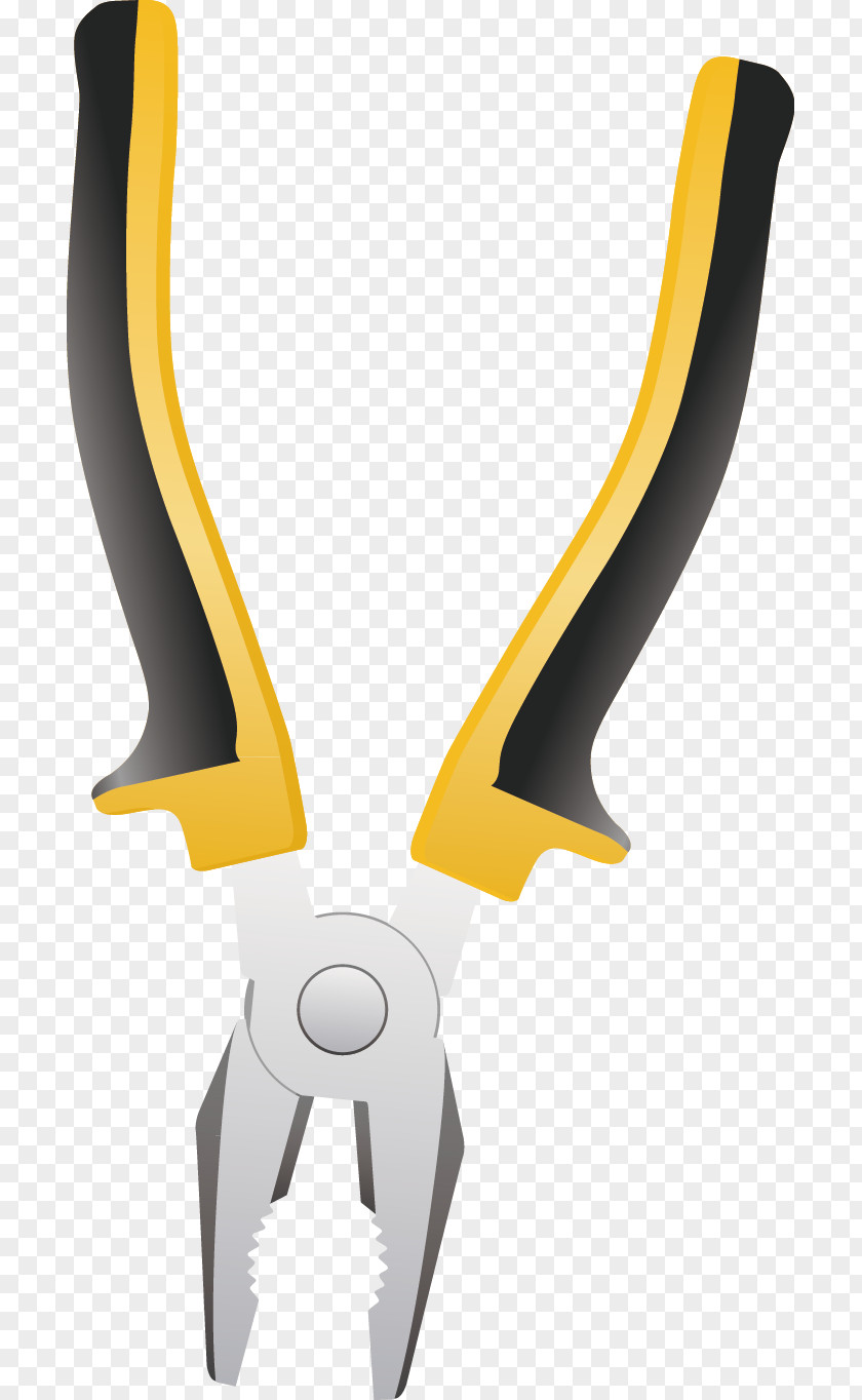 Pliers Tool Text Cartoon Yellow Illustration PNG