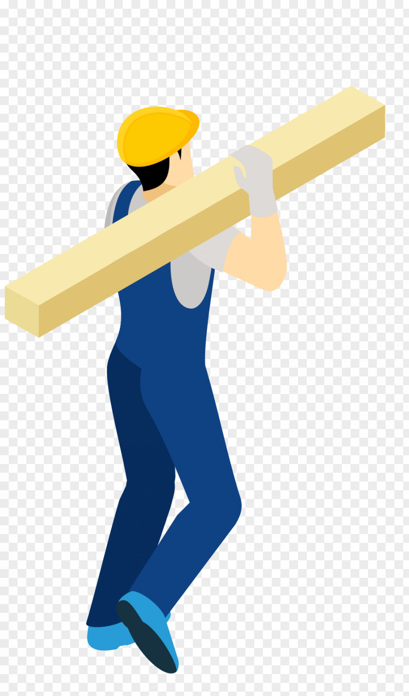 Vector Construction Workers Back PNG