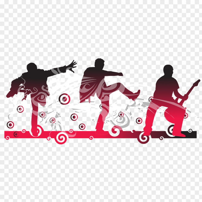 Crazy Rock Band Cartoon Wallpaper PNG