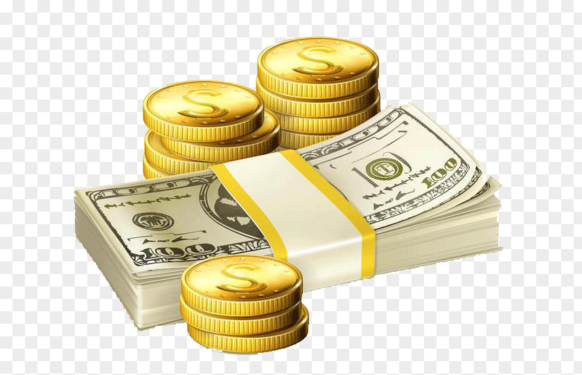 Gold Dollar Money Finance Clip Art PNG