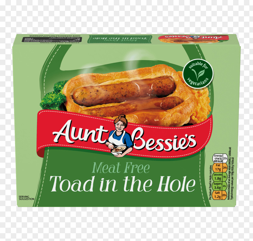 Meat Toad In The Hole Yorkshire Pudding Vegetarian Cuisine Aunt Bessie's PNG