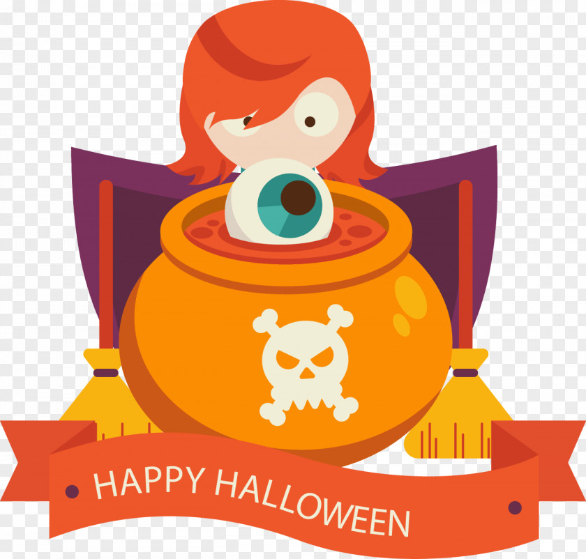 Creative Halloween Label Vector Material Jack-o'-lantern Party Icon PNG