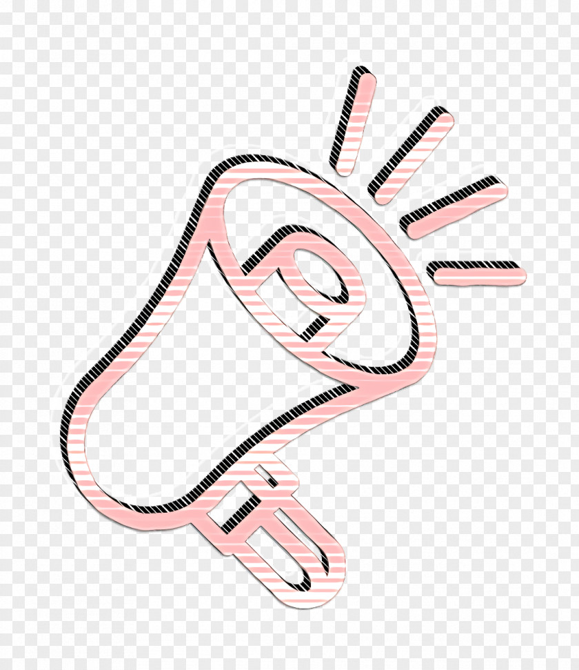 Icon Black Friday Line Craft Bullhorn PNG