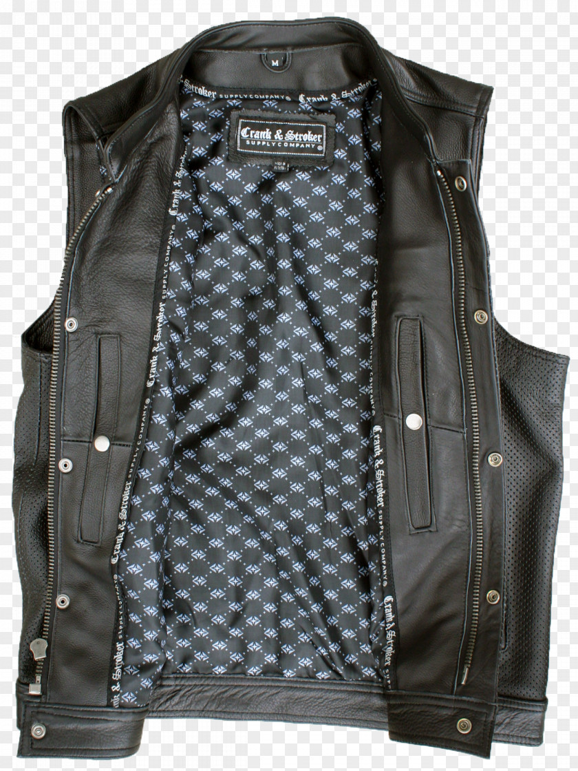Jacket Leather Gilets Sleeve PNG